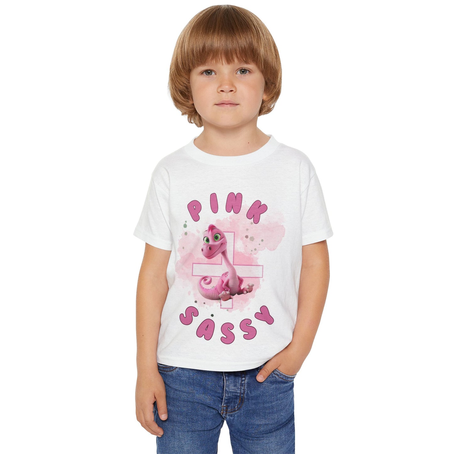 Pink + Sassy - Dinosaur Splash Kids T-Shirt