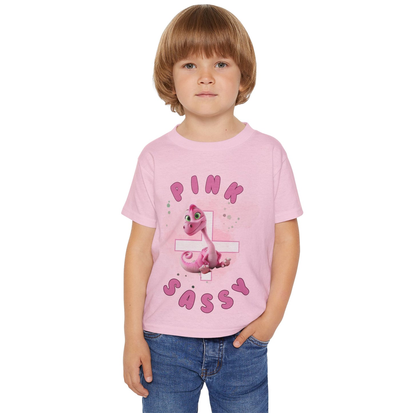 Pink + Sassy - Dinosaur Splash Kids T-Shirt